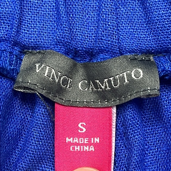 Vince Camuto Blue Wide Leg Linen Blend Elastic Waist Palazzo Pants Beachy Sz S - Picture 4 of 12